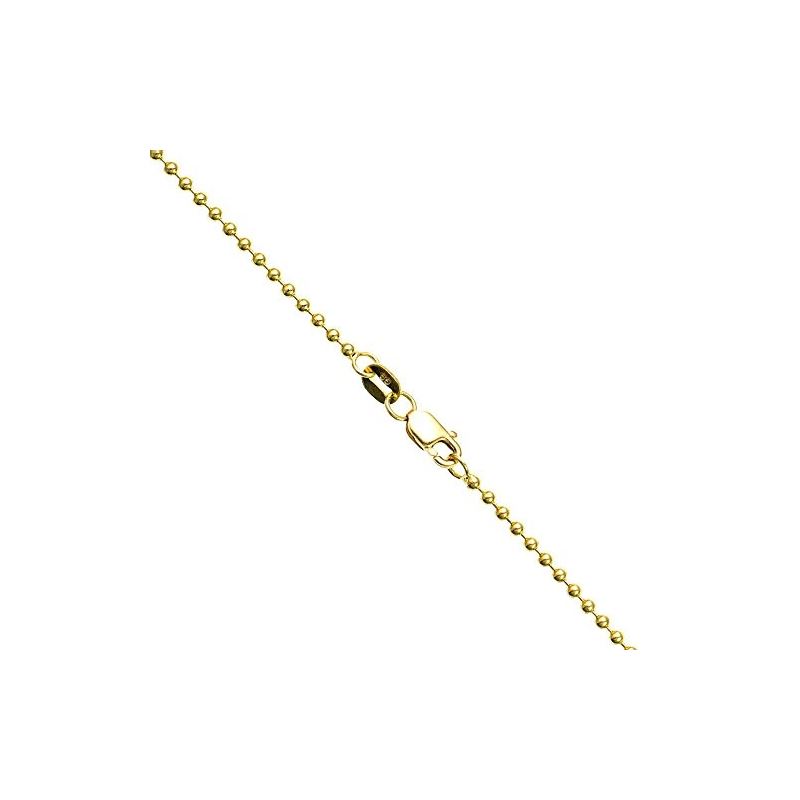 14K YELLOW Gold SOLID BALL Chain - 22 In 70087 1