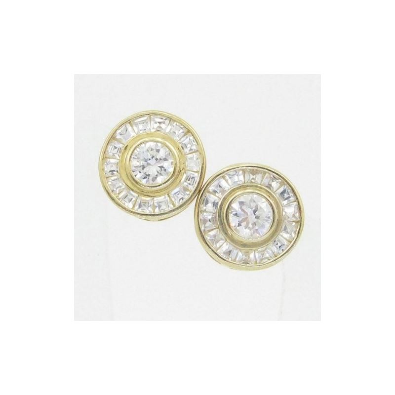 Unisex 14K solid gold earrings fancy stu 82021 1