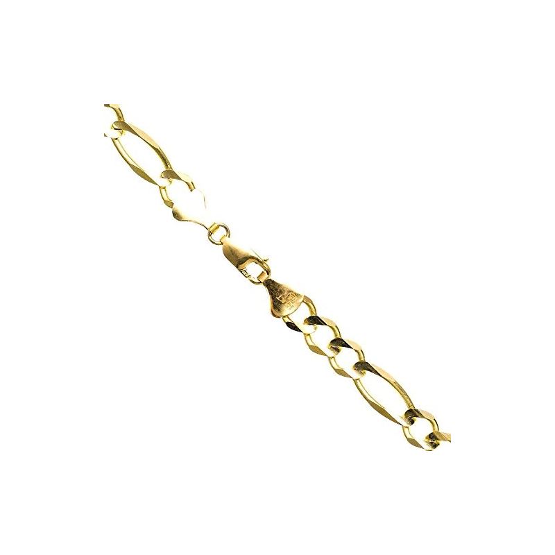 14K YELLOW Gold SOLID FIGARO Chain - 24  70189 1