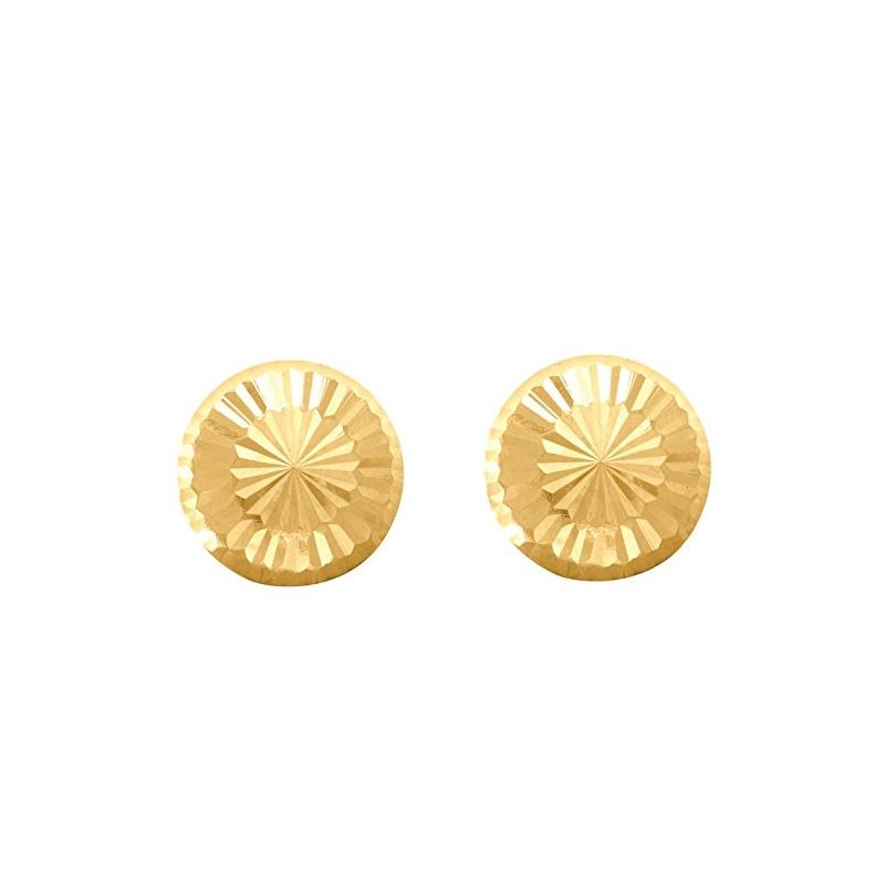 14K Yellow Gold Ladies Post Earrings ER3 69218 1