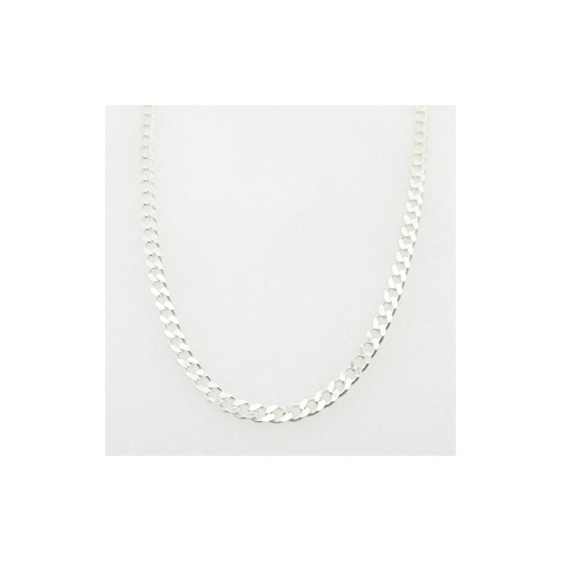 Silver Curb link chain Necklace BDC66 79528 1