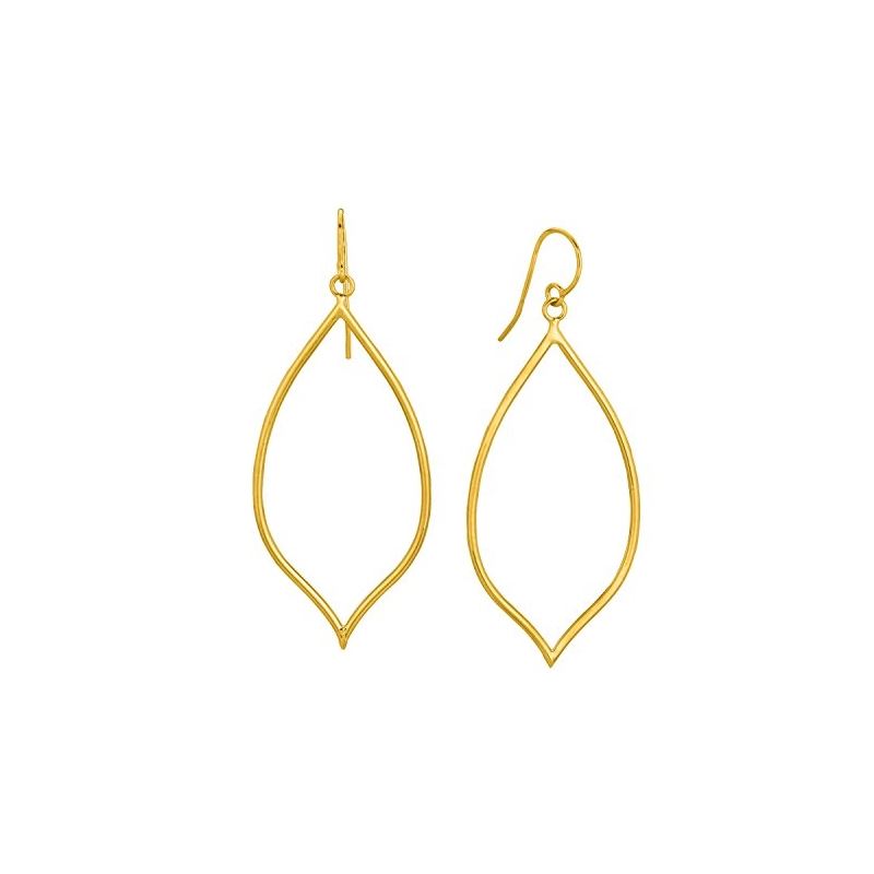 14K Yellow Gold Ladies Drop Earrings ER1 69101 1