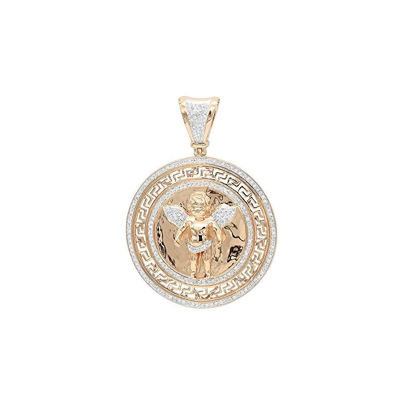 Mens Pendant 14K Rose, White Or Yellow Gold Baby A