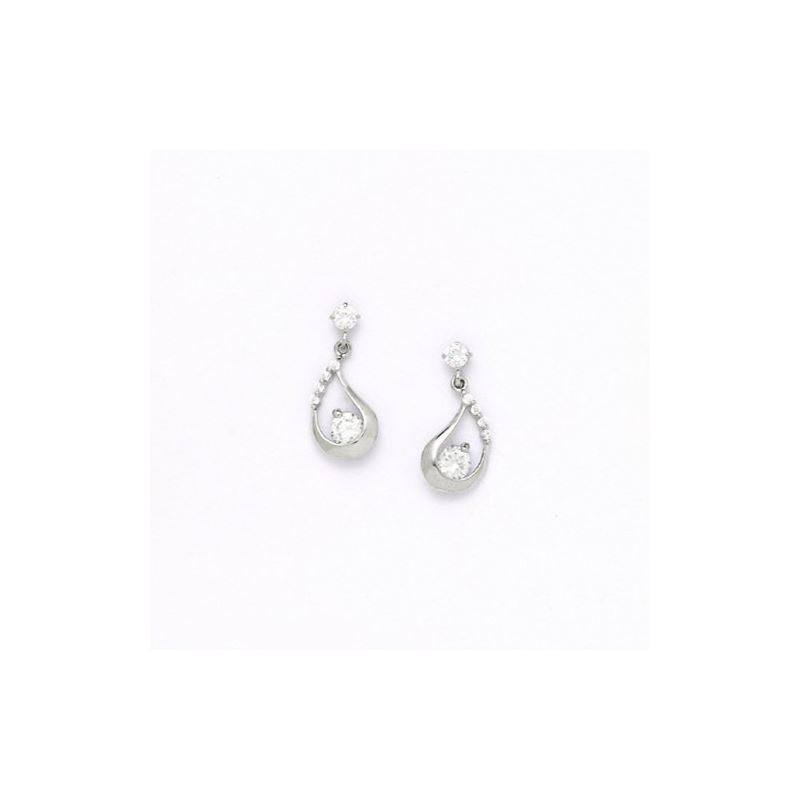 14K White Gold star oval drop shap with  66134 1