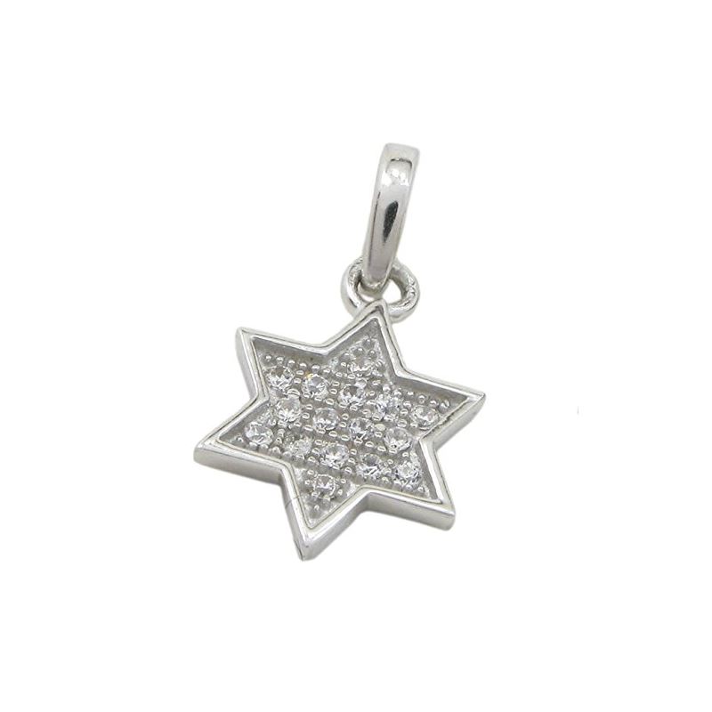 Womens White star of david cz pendant Si 84740 1