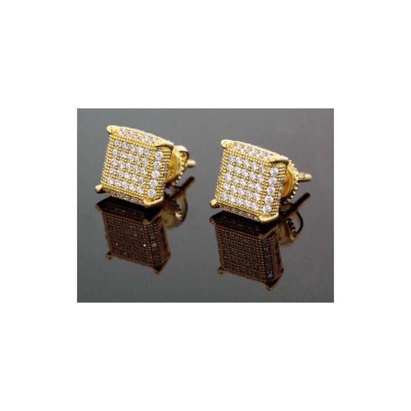 .925 Sterling Silver Yellow Square White 58884 1