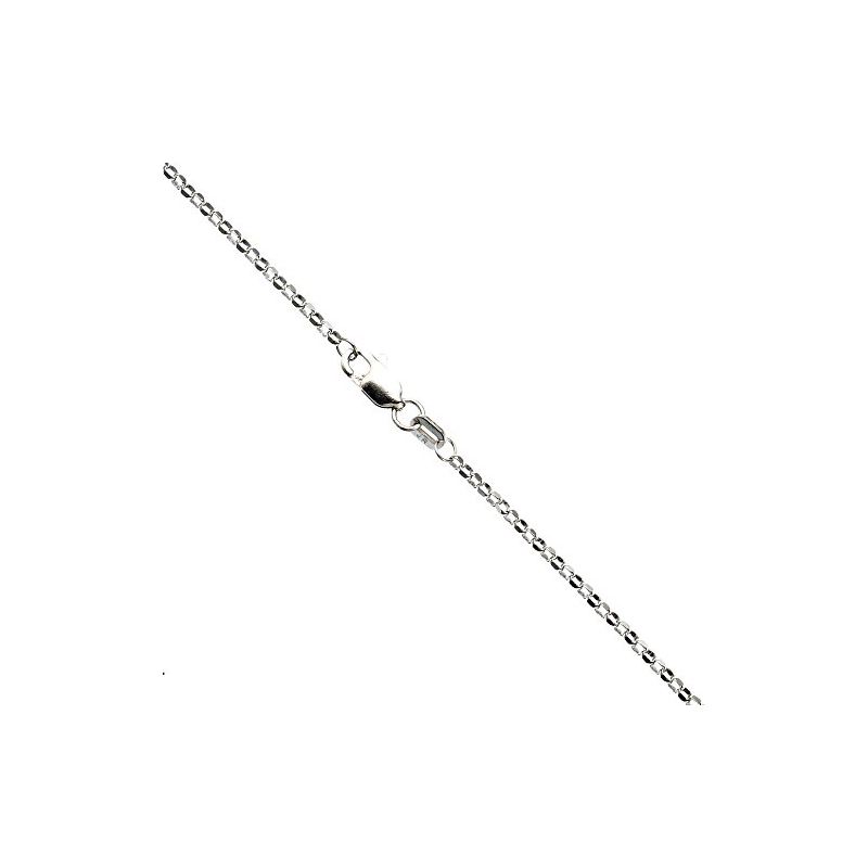 14K WHITE Gold SOLID ROUND CABLE Chain - 66091 1