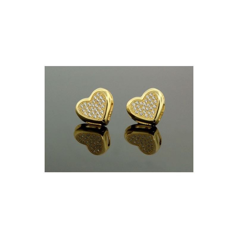 .925 Sterling Silver Yellow Heart White  58822 1