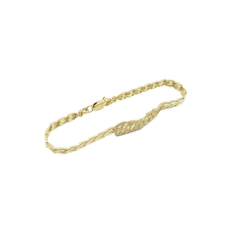 Women 10k Yellow Gold link vintage style 83014 1