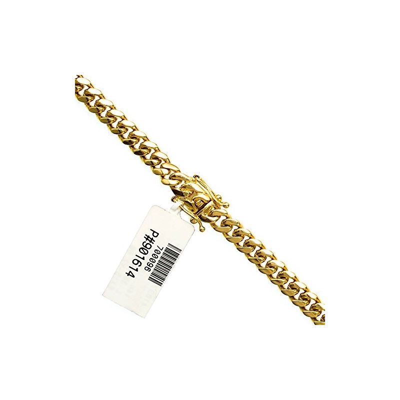 14K YELLOW Gold MIAMI CUBAN SOLID CHAIN  69527 1