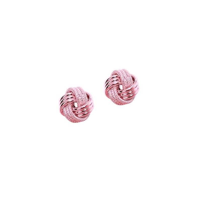 14K Pink Gold Ladies Post Earrings PER92 64472 1