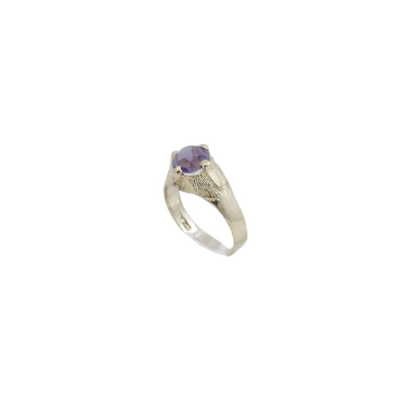 10k Yellow Gold Syntetic purple gemstone 62470 1