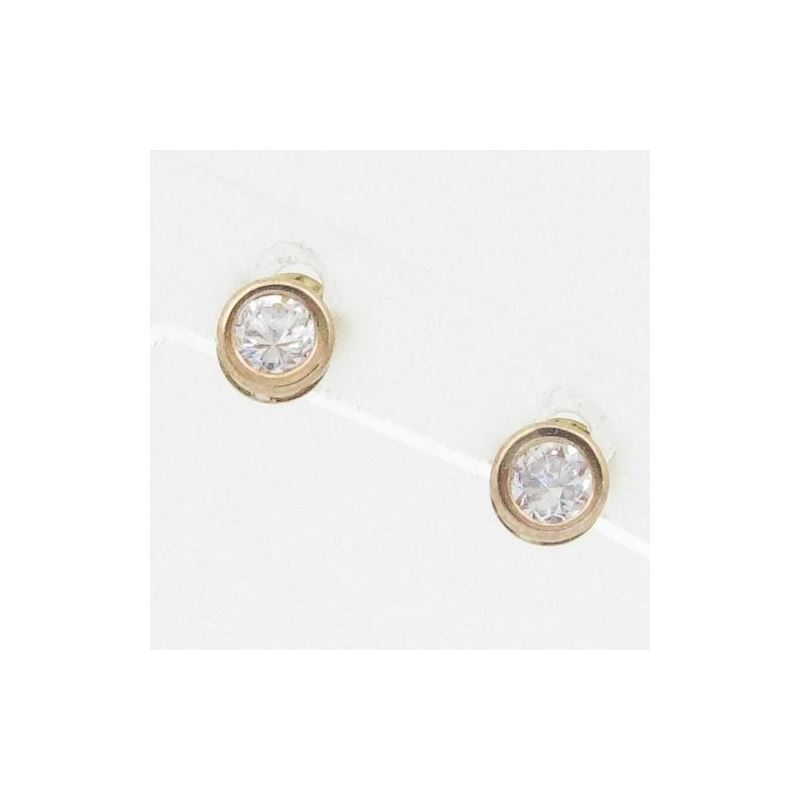 Unisex 14K solid gold earrings fancy stu 81750 1