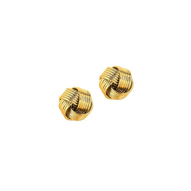 14K Yellow Gold Ladies Post Earrings ER1 69216 1