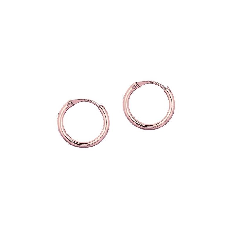 14K Pink Gold Ladies Hoop Earrings PER11 64465 1