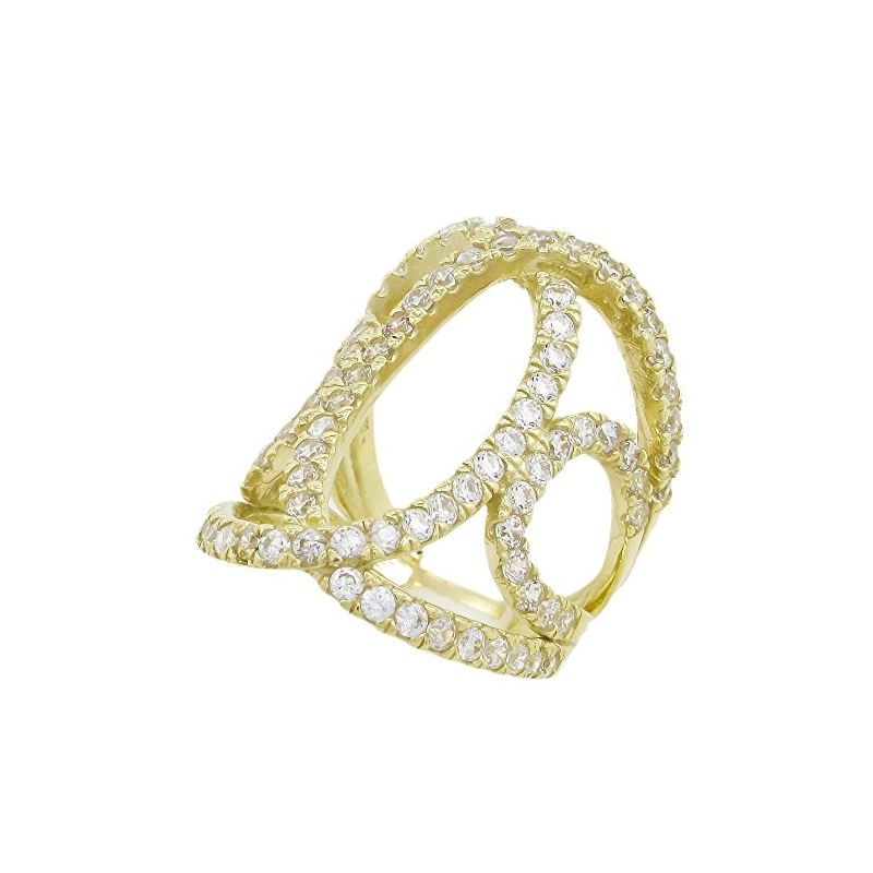 10K Yellow Gold womens designer lace rin 62999 1