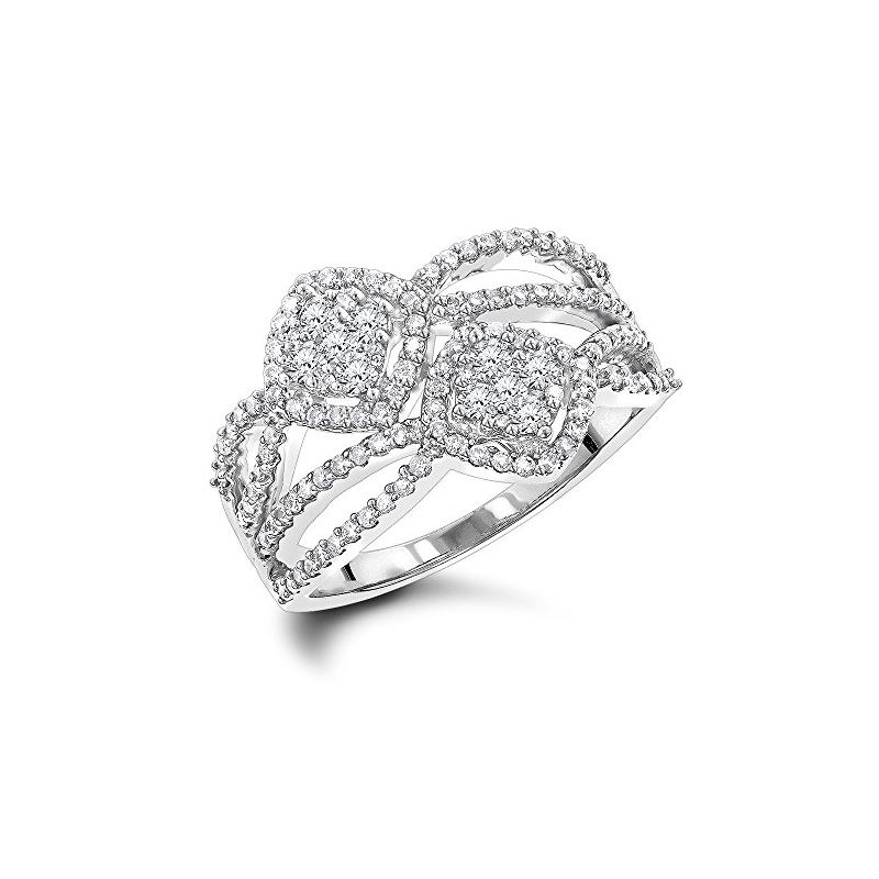 Love Friendship 14K Natural Diamond Right Hand Rin