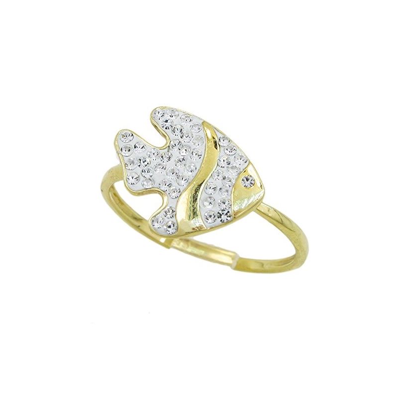 10K Yellow Gold womens fish ring ASVJ35 63063 1