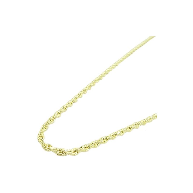 Mens 10k Yellow Gold skinny rope chain E 78011 1