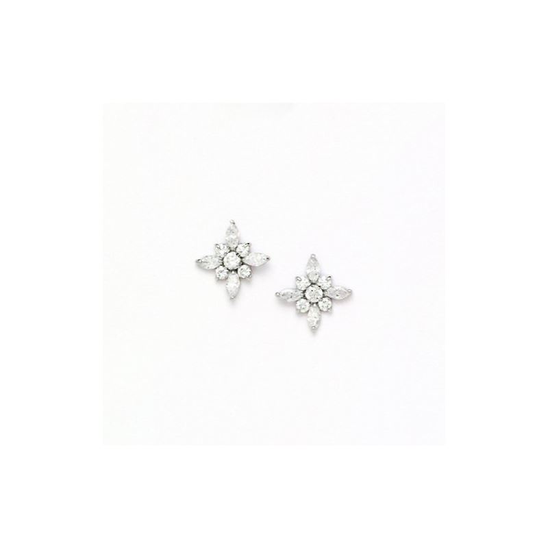 14K White Gold star oval drop shap with  66146 1