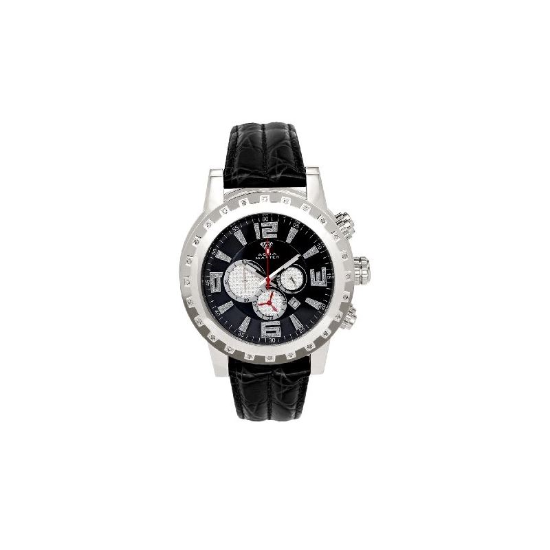 NEW! Men's 50Mm Round 24-Diamond Watch