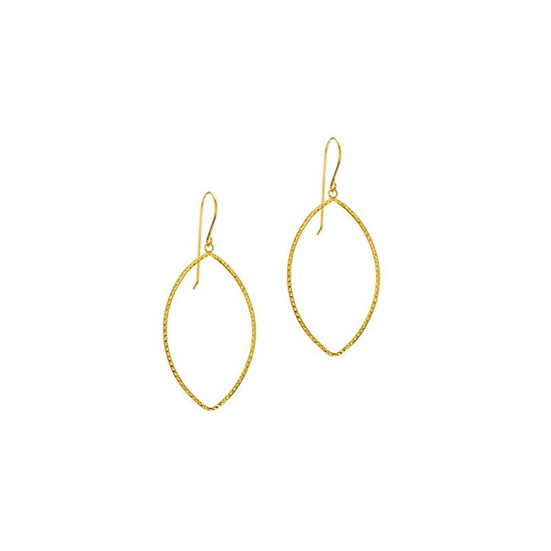 14K Yellow Gold Ladies Drop Earrings ER3 69111 1