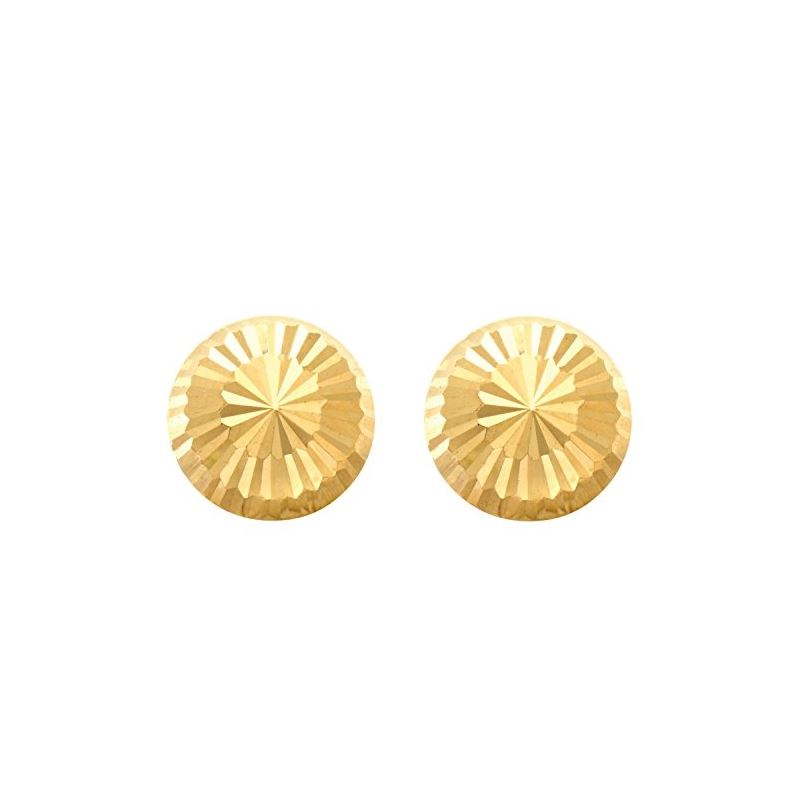 14K Yellow Gold Ladies Post Earrings ER3 69219 1