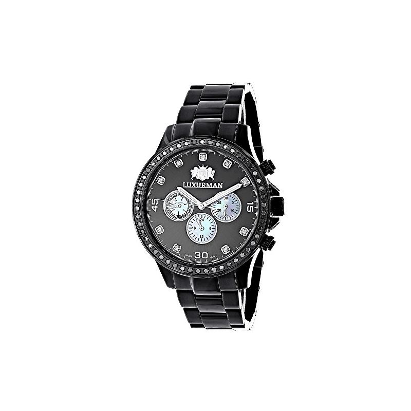 2 Carat Black Diamond Large Bezel Watch  89577 1