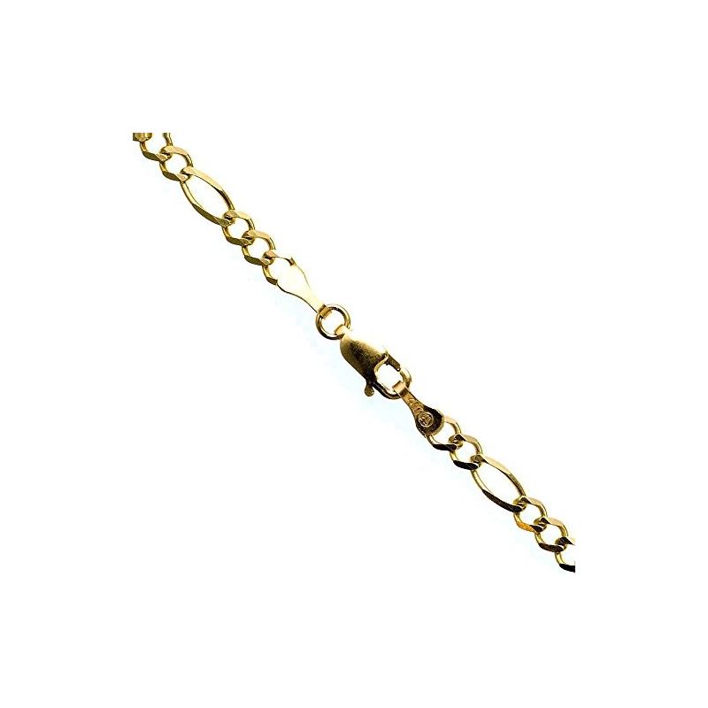 10K YELLOW Gold SOLID FIGARO Chain - 20  61742 1