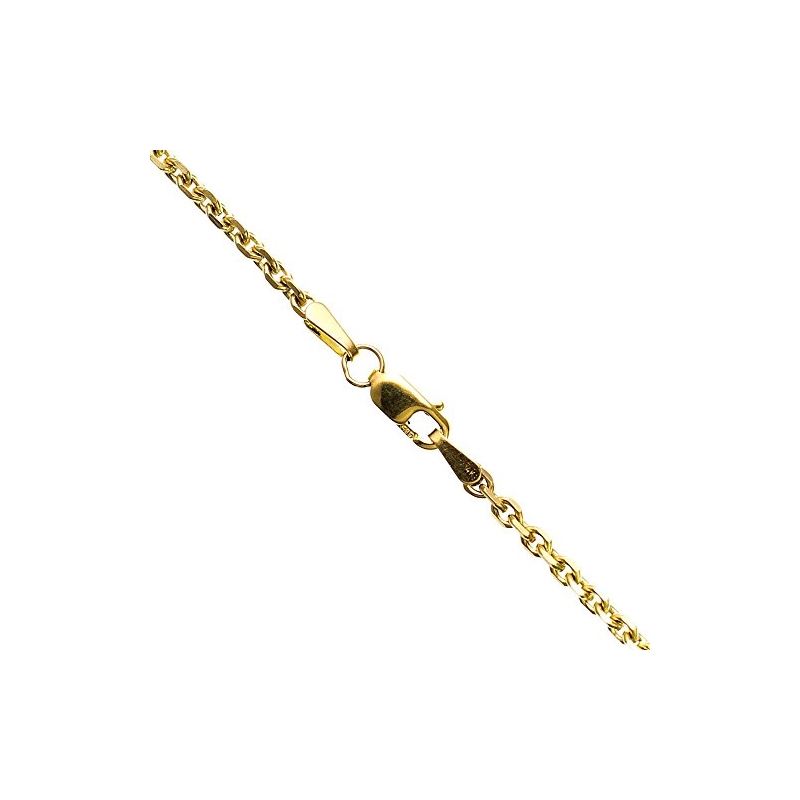 14K YELLOW Gold SOLID CABLE-DIA CUT Chai 70111 1