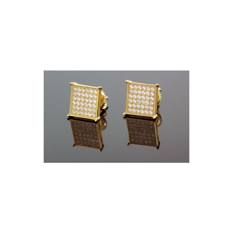 .925 Silver Yellow Square White Crystal  58347 1