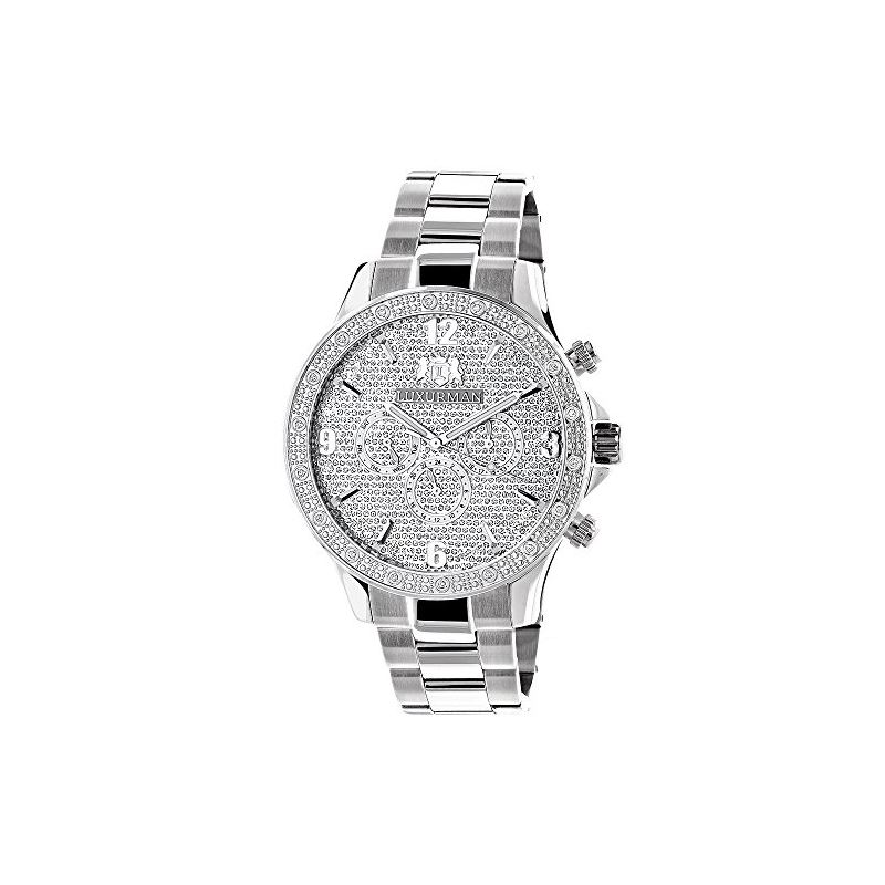 Mens Real Diamond Watch by Luxurman Libe 90906 1