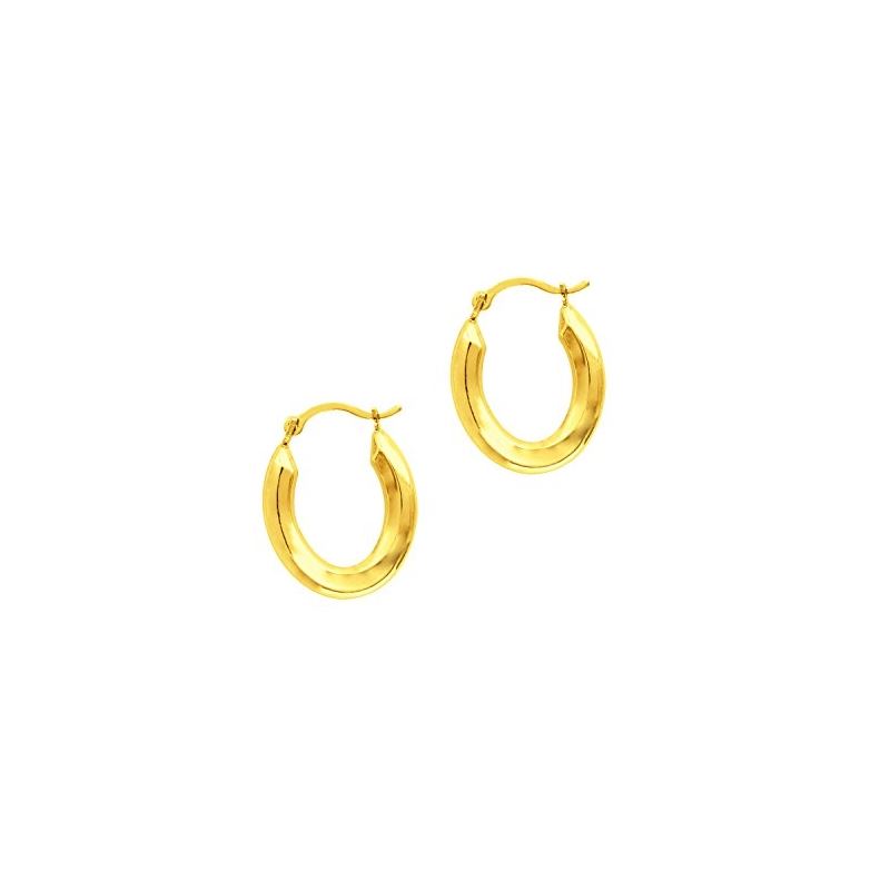 14K Yellow Gold Ladies Hoop Earrings ER9 69186 1