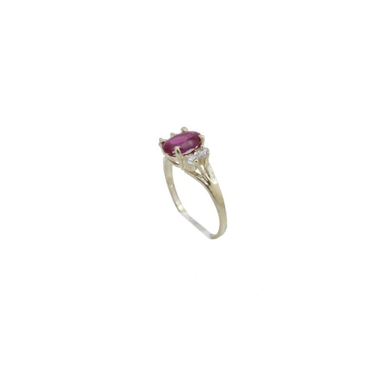 10k Yellow Gold Syntetic purple gemstone 62568 1