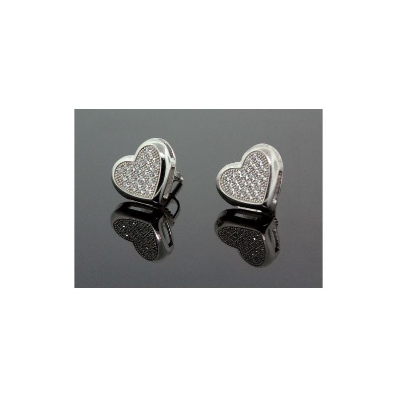 .925 Sterling Silver White Heart White C 58605 1