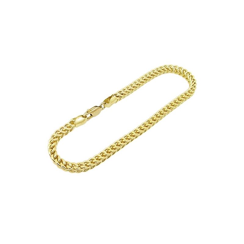 Mens 10k Yellow Gold Franco bracelet AGM 77586 1