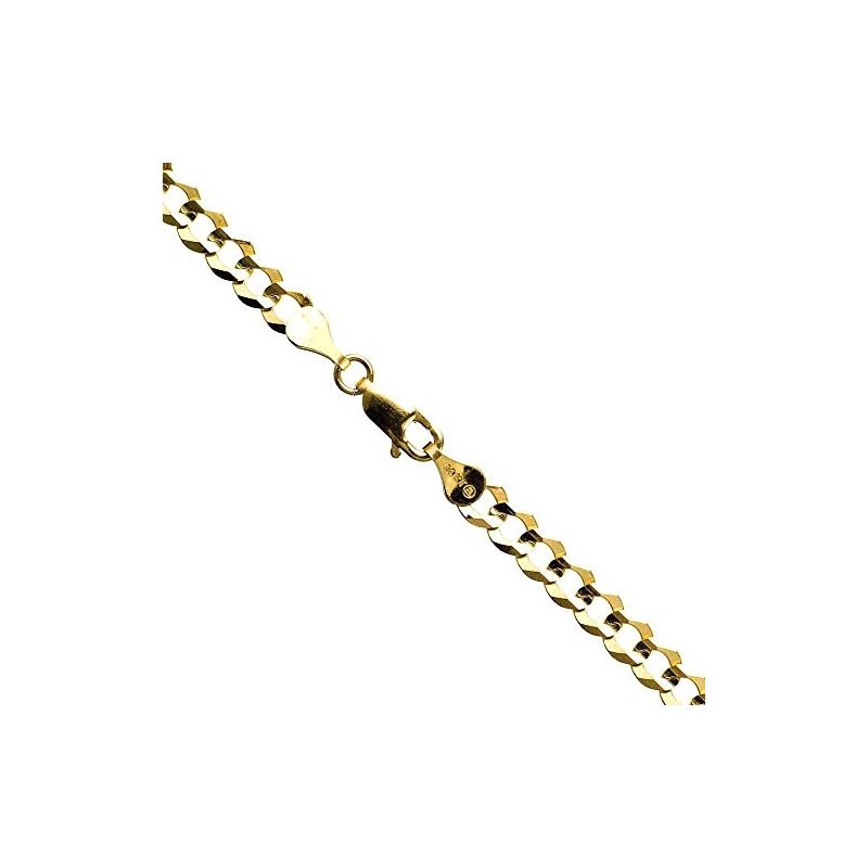 14K YELLOW Gold SOLID ITALY CUBAN Chain  70360 1