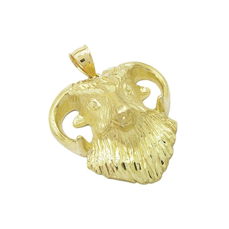 Mens 10k Yellow gold Goat head charm EGP 87833 1