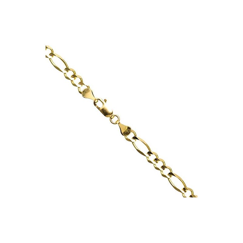 14K YELLOW Gold SOLID FIGARO Chain - 24  70185 1