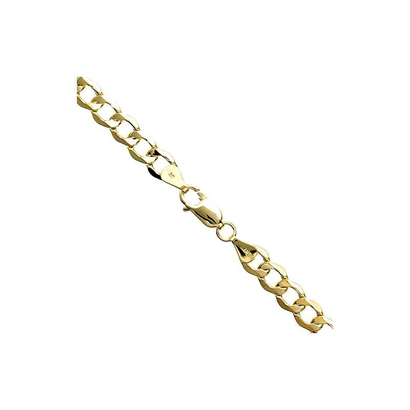 10K YELLOW Gold HOLLOW ITALY CUBAN Chain 61172 1