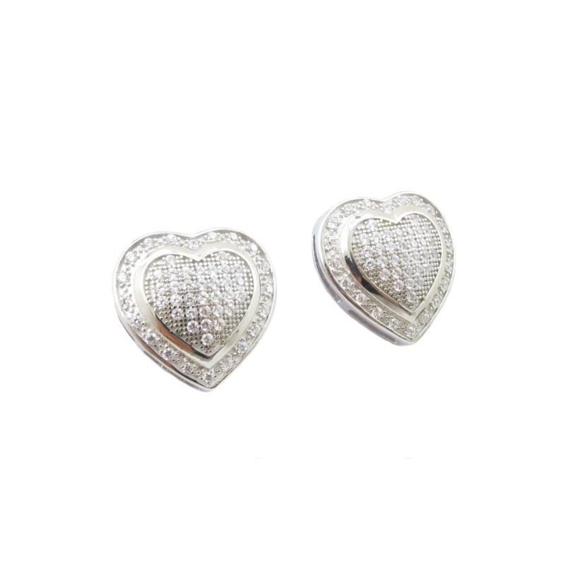 Womens .925 sterling silver White heart  83388 1