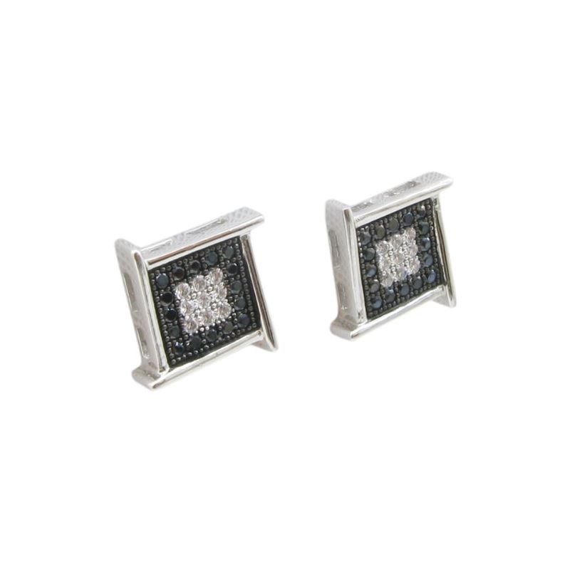 Mens .925 sterling silver White and blac 76496 1