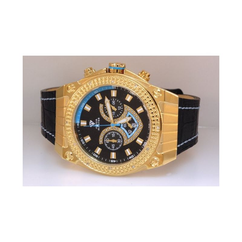 Aqua Master Yellow Gold Mens Diamond Wat 54591 1