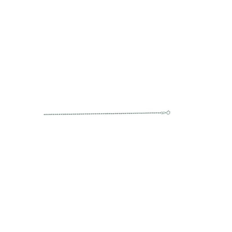 14K White Gold Solid Diamond Cut Rope Ch 65895 1