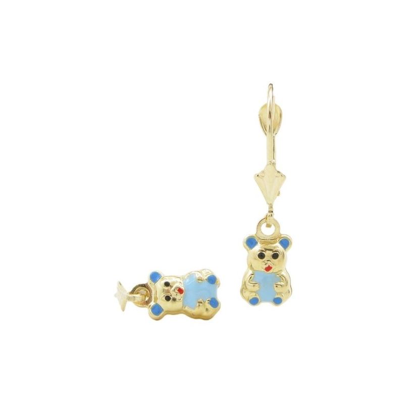 14K Yellow gold Panda chandelier earring 69715 1