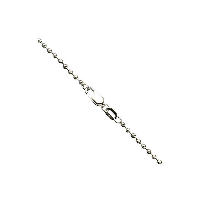 14K WHITE Gold SOLID BALL Chain - 24 Inc 65855 1