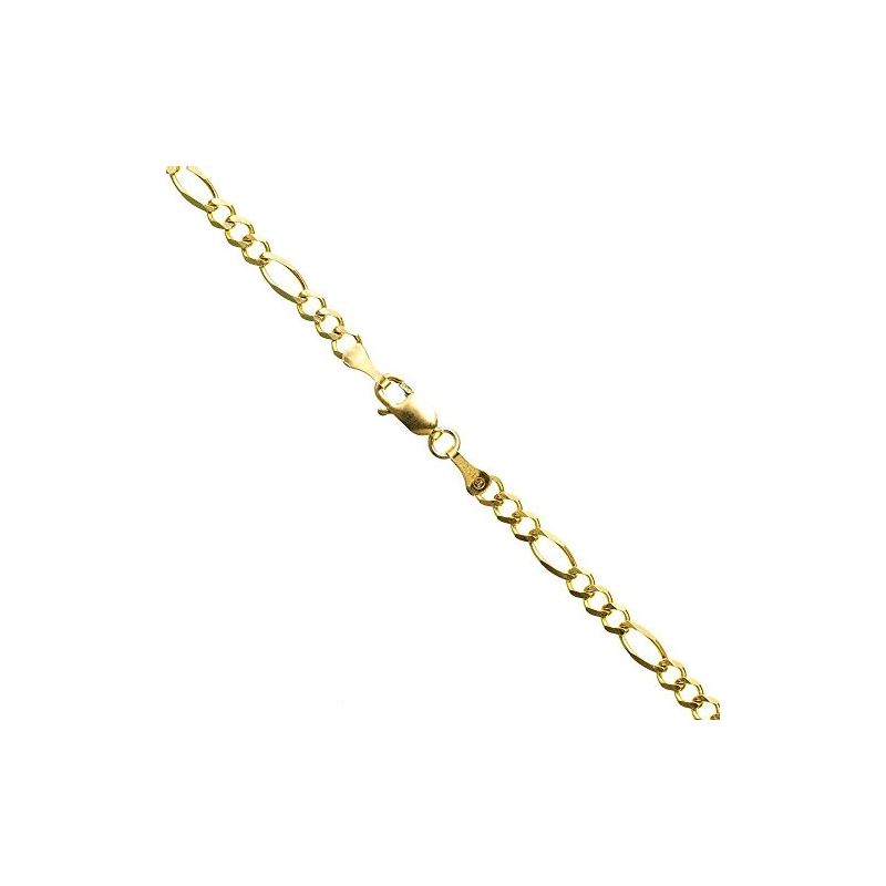 14K YELLOW Gold SOLID FIGARO Chain - 24  70181 1